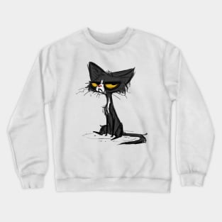 Funny Meh Cat Gift Crewneck Sweatshirt